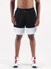 Men's Marathon Running Shorts Quick Drying Fitness Sports Pants 2 Piece Set Color Matching Anti Exposure Tights_viptrois.com