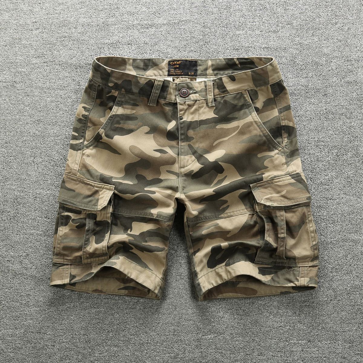 K Shorts Men's Casual Camouflage Workwear Five Quarter Pants Comfortable Outerwear Youth Pants_viptrois.com