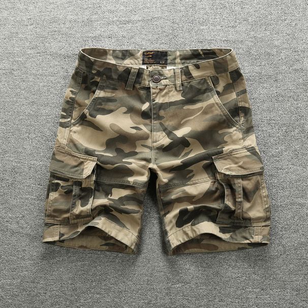 K Shorts Men's Casual Camouflage Workwear Five Quarter Pants Comfortable Outerwear Youth Pants_viptrois.com