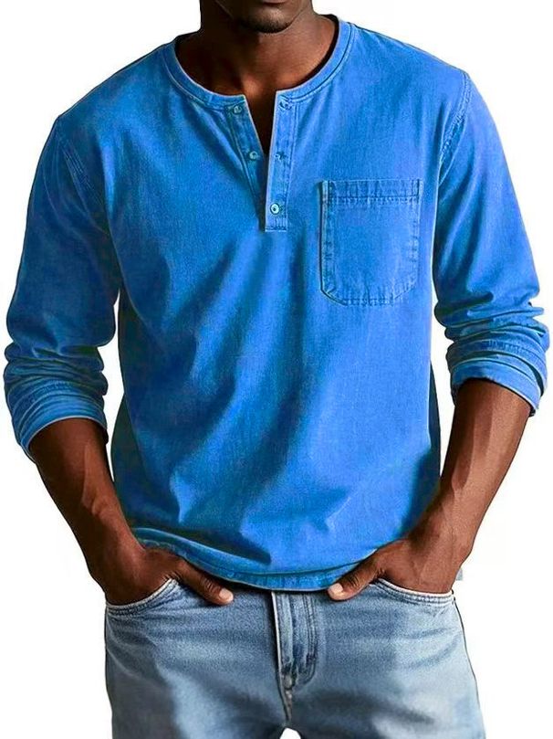 Men's Slim Fit Long Sleeve T-Shirt - Breathable Round Neck Casual Top For Autumn & Winter_viptrois.com