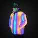 Men's Clothing functional style lambskin double sided wear colorful reflective jacket men and women ins thickened large size coat_viptrois.com