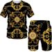 Men's Clothing T-Shirt Suit 3D Printing Men's Loose Short-Sleeved Shorts Suit_viptrois.com
