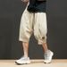 Summer Loose Casual Seven-Point Men's Shorts Plus Size Trendy Sports Straight Five-Point Pants Men_viptrois.com
