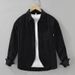 Striped Linen Long Sleeved Shirt For Men, Fashionable And Versatile, Artistic And Casual Loose Top_viptrois.com