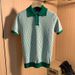 Men's Clothing Thin Ice Silk Men's High End Grid Pattern Contrast Color Short Sleeved T Shirt_viptrois.com