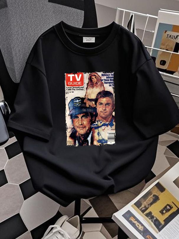 Fall Guy 80s Tv Series T Shirt Unisex Summer Casual Stylish Soft Comfortable Breathable Designer Clothes Versatile Streetwear Fashion Stretched_viptrois.com