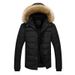 "Men's Heavyweight Hooded Down Jacket – Winter-Ready Parka With Velvet Lining (Khaki/Red/Black/Dark Blue, M-6XL)"_viptrois.com