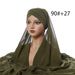 Solid Color Chiffon Headscarf – Universal All-Season Forehead Wrap (Breathable Ladies Cross Headscarf Hat)_viptrois.com