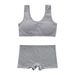 Girls Bra Set Boxer Pants Cotton Vest Style Underwear Solid Color Summer Children 13 Wipe Chest 14 Years Old Development Period_viptrois.com