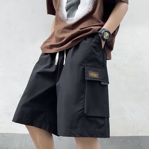 Men's Clothing Trendy Student Big Pocket Work Shorts Men's Summer Thin Loose Functional Sports Casual Five Point Pants_viptrois.com