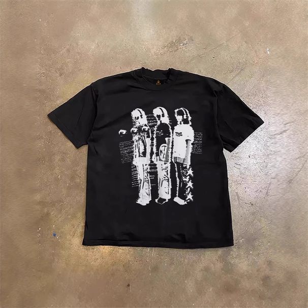 Unisex Heavyweight Cotton Oversized T-Shirt | Soft Crewneck Tee For Men & Women | American Style Graphic Print Casual Top_viptrois.com