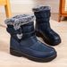 Warm women's snow boots Velcro waterproof women's boots casual women's shoes_viptrois.com