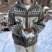 Pure American Retro Sweater For Men, Hooded Winter Fair Isle Jacquard Christmas Zipper Lazy Style Cardigan Knitted Jacket_viptrois.com