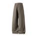 Men's Clothing Twill Slightly Wide Loose Straight Casual Pants Men's Autumn New Textured Cotton Semi Elastic Trendy Brand Retro Long Pants_viptrois.com