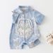 Full Month Baby Summer Short Sleeved Romper Baby Clothes 100 Day Stylish Jumpsuit Chinese Style Outing Summer Clothes Crawling Clothes_viptrois.com