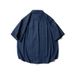 Men's Clothing Nanxia Qiaozhuang 2025 Summer New Japanese Retro Creative Pocket Denim Shirt Trendy Neutral Lapel Shirt_viptrois.com