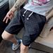Men's Summer Jogger Shorts 5-Inch Inseam Breathable Loose Fit Casual Athletic Shorts With Jacquard Pattern_viptrois.com