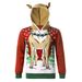2026 Autumn And Winter New Men's Jacket, Hooded Antler Print Color Matching Sweater_viptrois.com