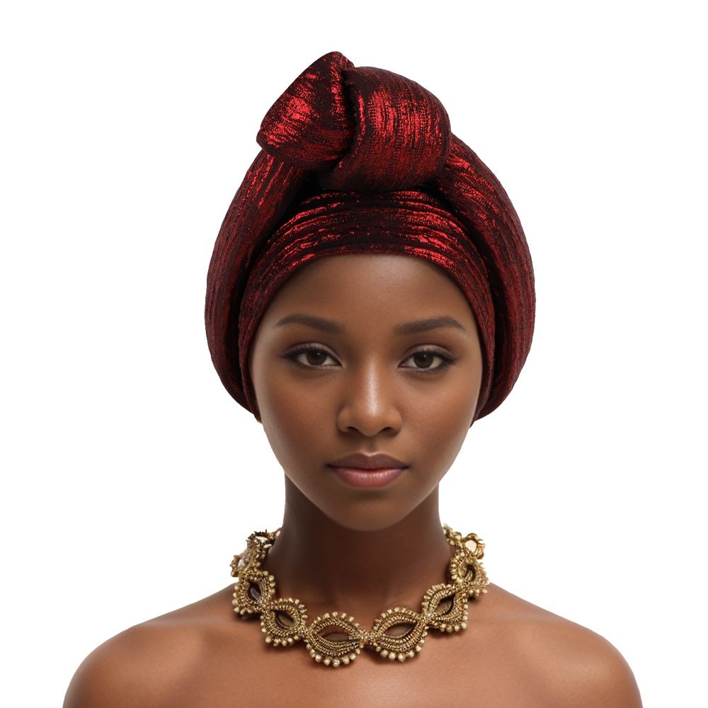 Women's Scarves Fashion Perm Forehead Knotted Baotou Hat Elastic Comfortable Turban Hat_viptrois.com