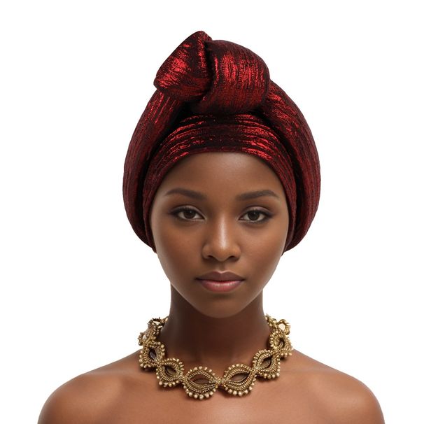 Women's Scarves Fashion Perm Forehead Knotted Baotou Hat Elastic Comfortable Turban Hat_viptrois.com