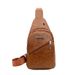 Men's Stylish Crossbody Sling Bag - Waterproof PU Leather, Large Capacity, Adjustable Strap For Travel, Gym & Business (Black, Khaki, Dark Brown)_viptrois.com