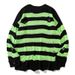 Ripped Sweater Men's Trend Brand Knitted Crew-neck Striped Outside Wear Men's Sweater Men_viptrois.com