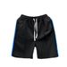 Men's Clothing Thin Summer Straight Leg Striped Five Point Casual Sporty Loose Fit Beach Shorts_viptrois.com
