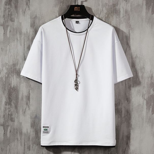 Men's Clothing Short Sleeved T Shirt Men's Two Piece 2024 Summer T Shirt Loose Round Neck Casual Short Sleeved_viptrois.com