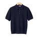 Luxury Men's Short Sleeved Polo Shirt High Elastic Striped Knitted Cool And Breathable Elegant High End Summer Top_viptrois.com