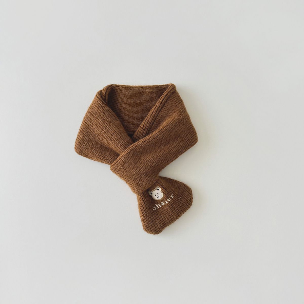 Children's scarf Instagram cute bear super cute knit warm bib baby neck set_viptrois.com