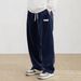 Men's Corduroy Casual Pants – High-Waisted Straight-Leg Trousers With Drawstring Waist For Retro Streetwear_viptrois.com