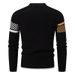 Pure In Stock And American 2024 New Autumn Winter Sweater Knitted Color Block Half Turtleneck European Size Pullover Base_viptrois.com
