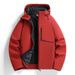 Men's Softshell Jacket – Fleece-Lined Winter Coat With Hood, Windproof & Warm Stand Collar Outerwear (L-5XL) Unisex Oversized Casual Parka_viptrois.com