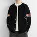 Men's Jacquard Knit Cardigan – Trendy Oversized Button-Up Sweater (M-XXXXL) | Streetwear & Casual_viptrois.com