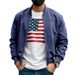 Men's Casual Retro Suede Zip Jacket - Lightweight Spring/Fall Outerwear With Stand Collar & Side Pockets (Black, Army Green, Navy, Misty Blue, Brown)_viptrois.com