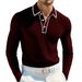 Men's Premium Slim-Fit Long-Sleeve Polo Shirt – Breathable Performance Fabric – Business Casual & Smart Office Wear S-XXXL_viptrois.com
