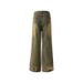 Men's Post-Apocalyptic Style Distressed Denim Jeans High-Waisted Straight Leg Wide Leg Baggy Trousers For Retro Streetwear_viptrois.com
