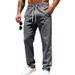 "Men's Heavyweight Classic Sweatpants – Loose Fit Straight Leg, Casual & Sporty (Black/Gray/Khaki/Red, S-XXXL)"_viptrois.com
