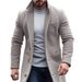 2024 Men's Mid To Long Woolen Coat Slim Fit Suit Collar Windbreaker_viptrois.com