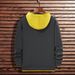 Men's Sweater Casual Hooded Loose Fake Two-piece Top_viptrois.com