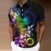 2025d Polo Shirt Men's Button Collar 3D Digital Print Plus Size Sailboat Turn-down Street Short Sleeve_viptrois.com