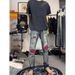 American High Street Patch Ripped Jeans For Men's Fashion Summer New Style, Distressed, Washed, Slim Fit, Versatile,_viptrois.com
