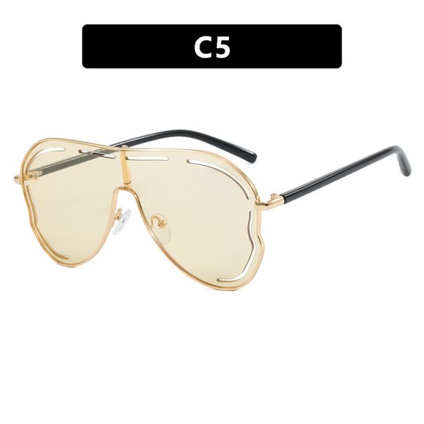 One Piece Large Frame Toad Shaped Sunglasses New Hot Girl Sunglasses Fashion Cross Border Sunglasses_viptrois.com