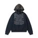 Two-Piece Patchwork Plaid Hooded Jacket Loose Casual Spring Autumn Men's English Print Zipper Cardigan Sweatshirt_viptrois.com