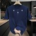 Men's Clothing Summer Loose Versatile Trend Short Sleeved T Shirt Casual Round Neck Breathable Long Sleeved Pullover_viptrois.com
