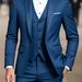 Men's Slim Fit Suit Three-Piece Set | Formal Wedding Business Blazer Trousers Vest Complete Three-Piece Versatility_viptrois.com