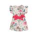 Babies' clothes summer 0-2-year-old baby girl jumpsuit five-point pants flower sleeveless jumpsuit baby can open pants_viptrois.com