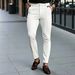 Summer New Men's Slim Fit Casual Trousers Solid Color Stretch Versatile Trendy Suits & Blazers_viptrois.com