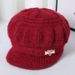 Autumn winter new middle-aged elderly children's knitted woolen women's plush warm ear protection hats, mothers and_viptrois.com