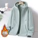 Fleece Thickened Sweater Men's Autumn And Winter Casual Loose Outdoor Hooded Couple's Lamb Fleece Jacket Top Fleece Jacket_viptrois.com
